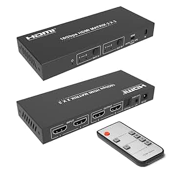 Amazon | BUNGPUNG 4K@60Hz HDMI マトリックス 切替器 2入力2